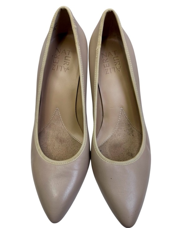 Naturalizer Everly Pump Taupe Leather Pointed-Toe Mid-Heel Size 7.5 - Picture 4 of 11